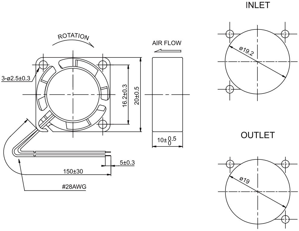 מאוורר לאלקטרוניקה מולטיקומפ MULTICOMP 5VDC FAN MC33873